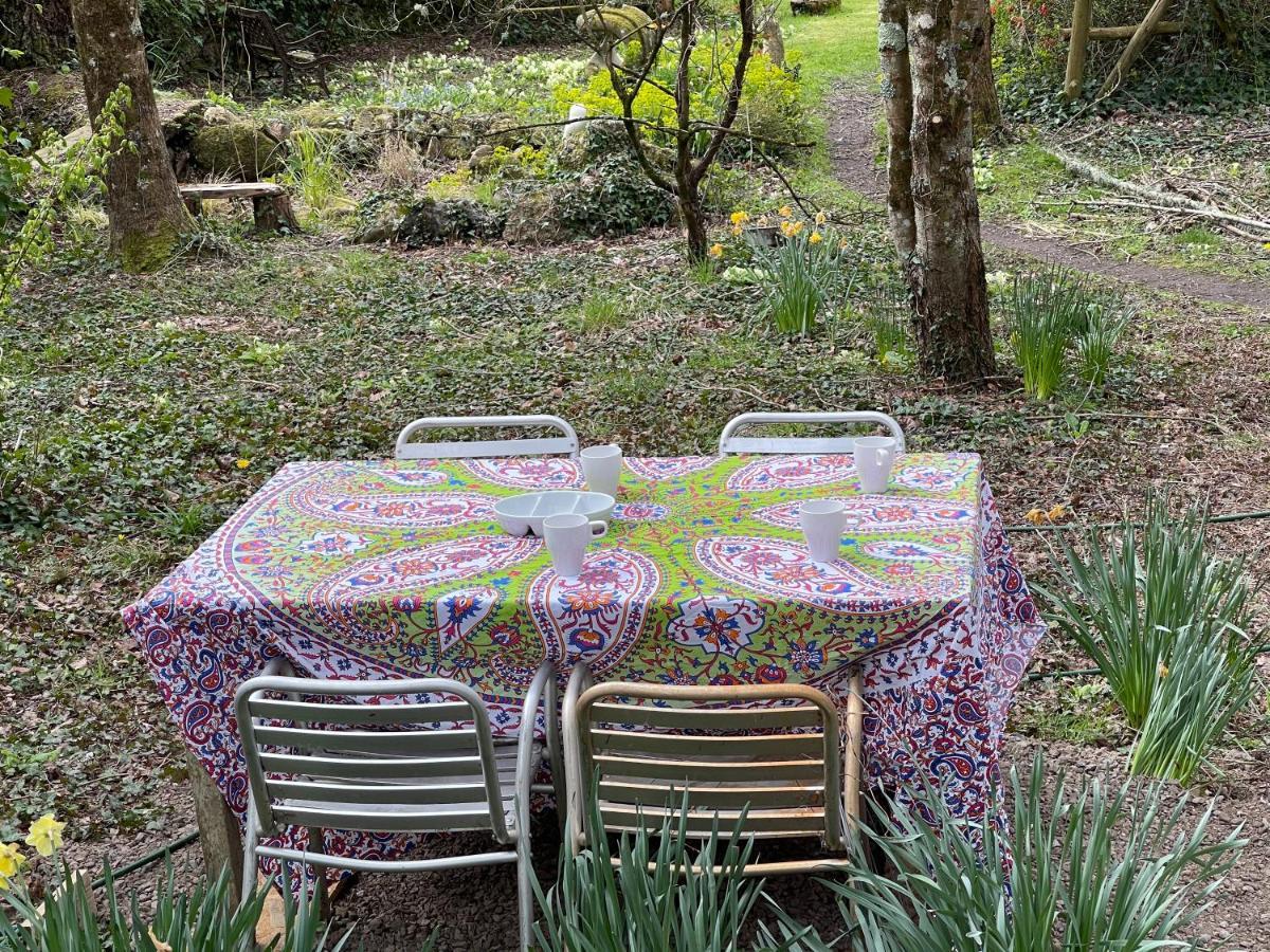 Retro Private Lodge With Hot Tub Nr Dartmoor นิวตันแอบบ็อต ภายนอก รูปภาพ